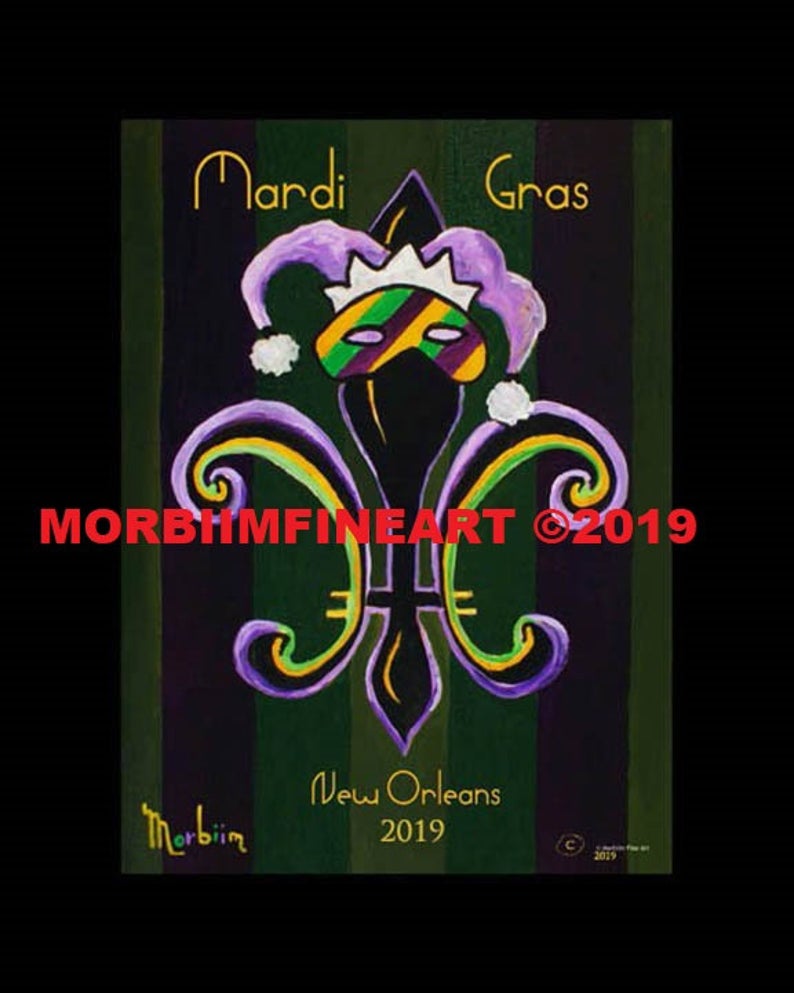 Mardi Gras Fluer De Lis 2019